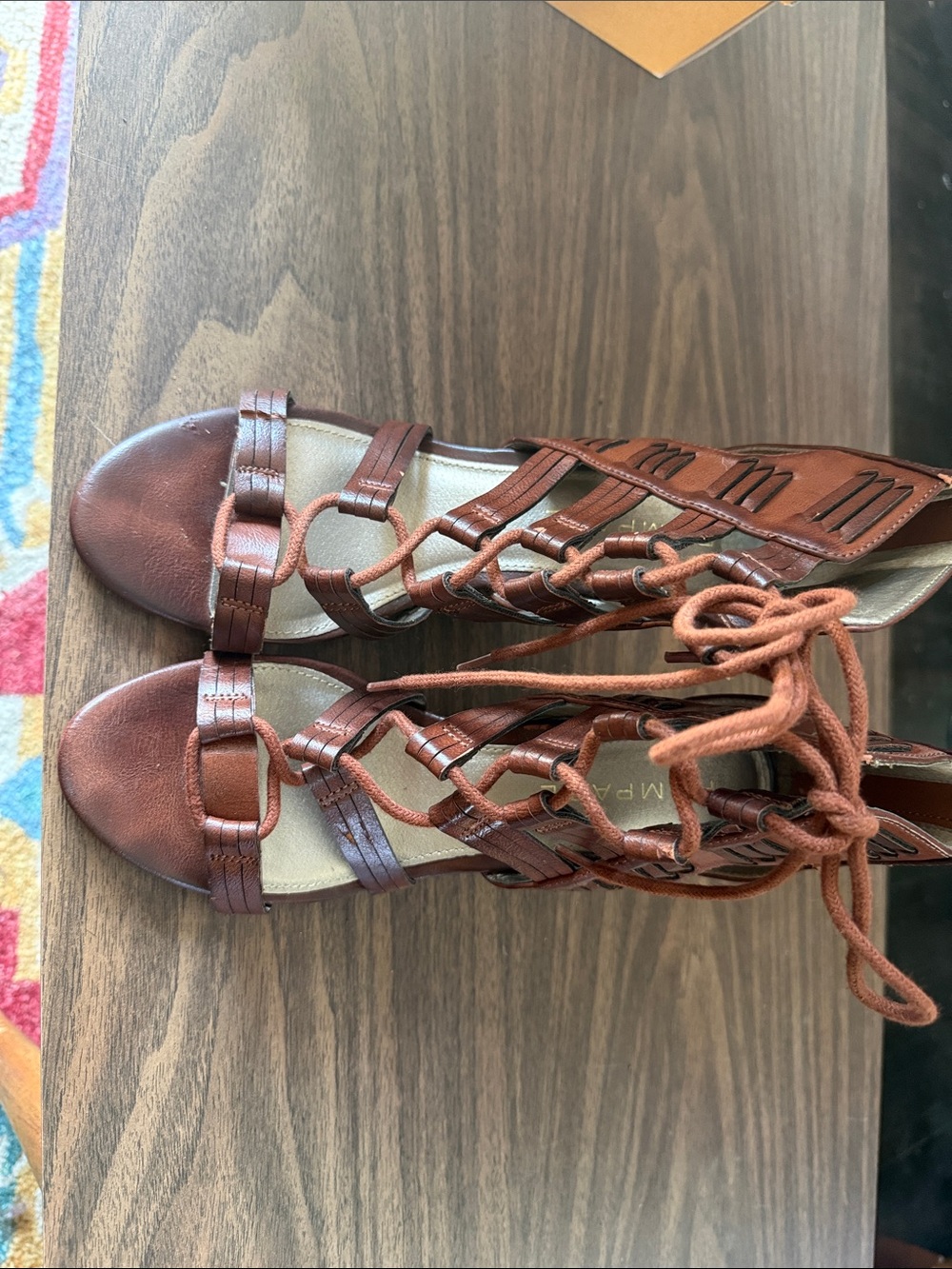 Women's Brown Lace-Up Gladiator Sandals